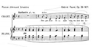 フォーレ、あさやけの冒頭