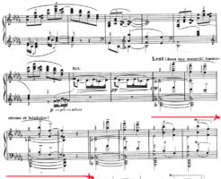 水の反映コーダの楽譜